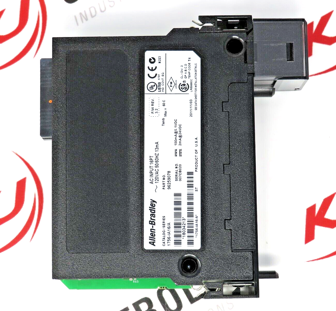 Allen-Bradley 1756-IA16 ControlLogix 16-Discrete Input Channels 120V AC Module