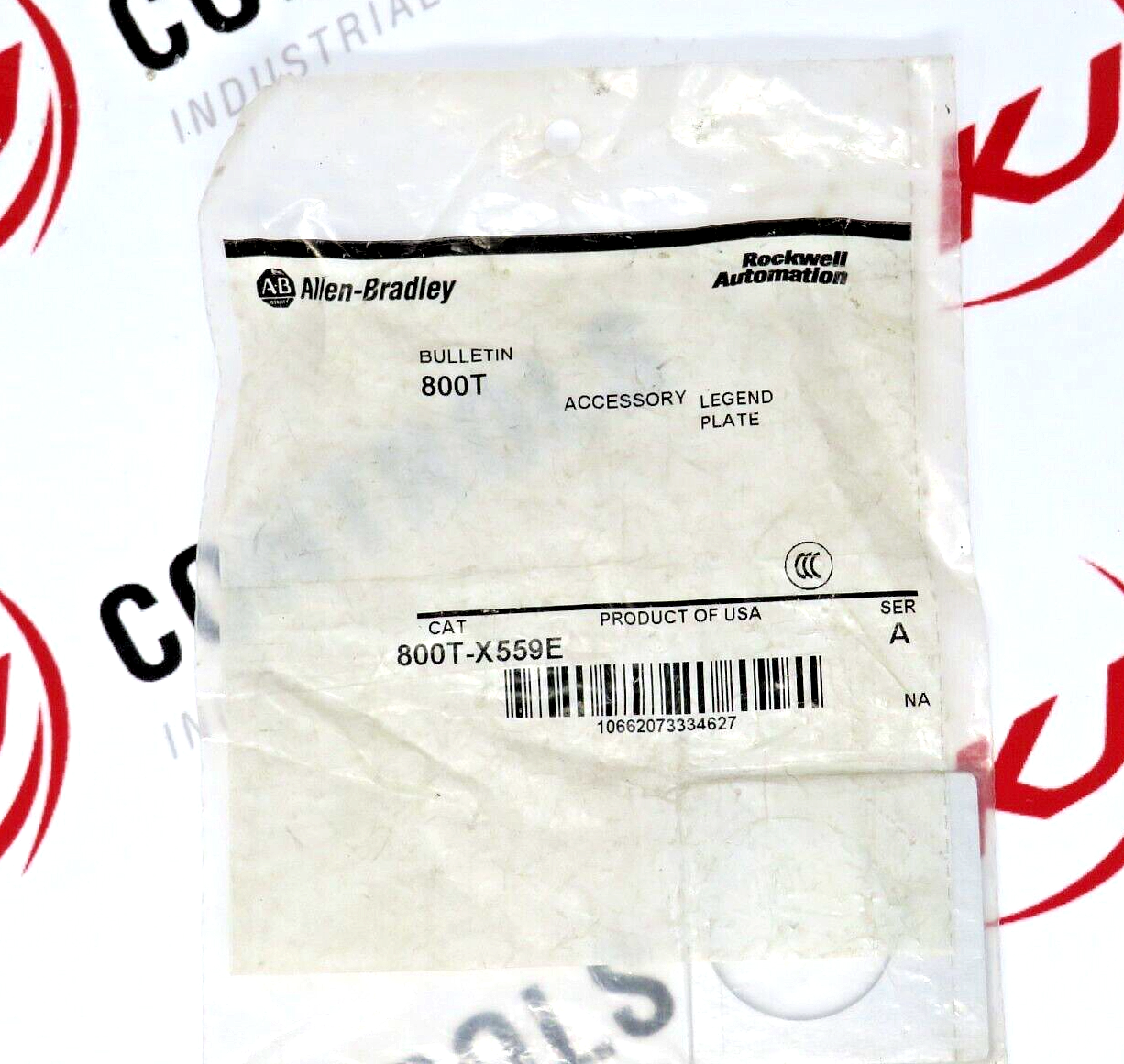Allen-Bradley 800T- X559E ACC. Legend Plate AUTO/OFF 30MM Aluminum Black/Gray