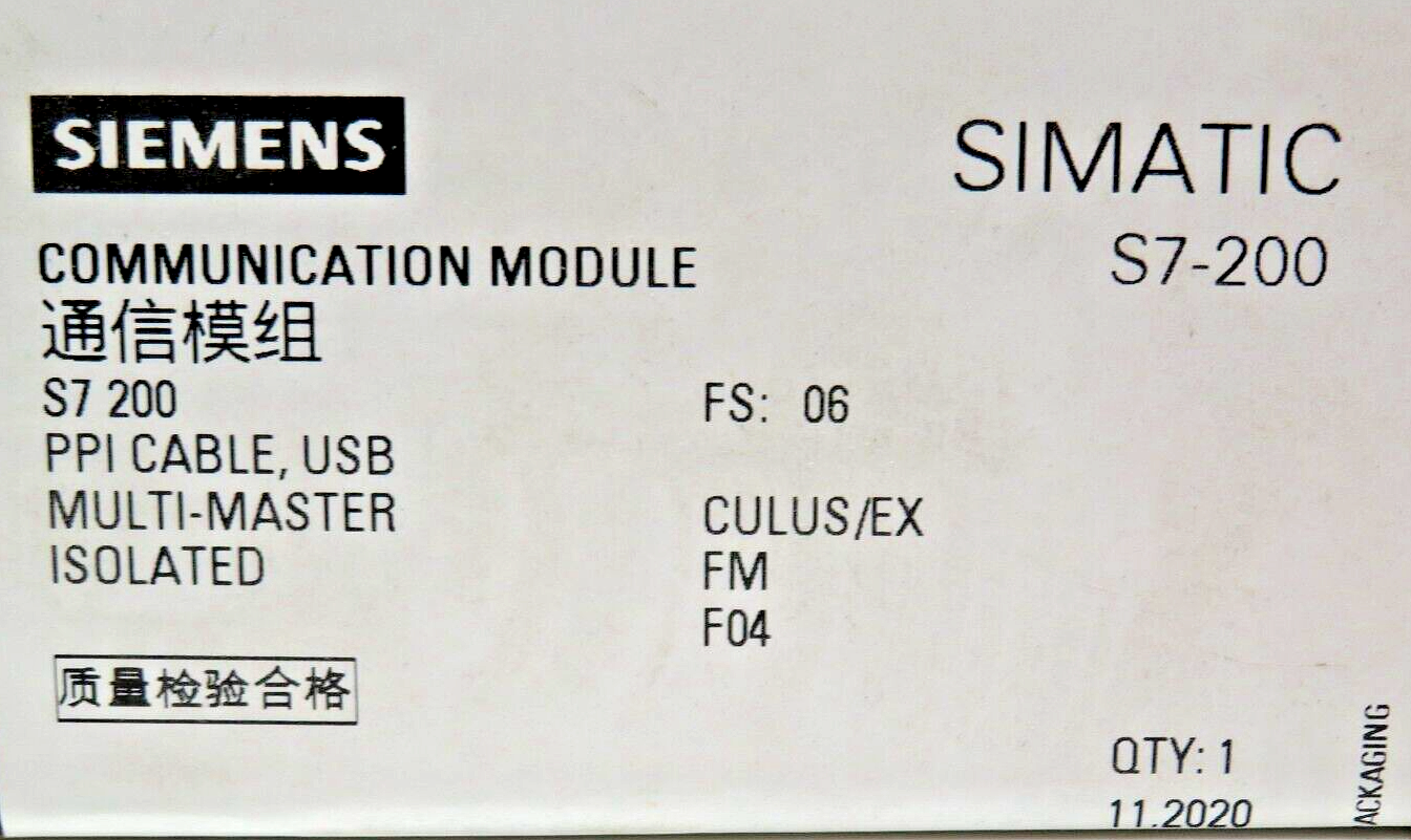Siemens S7-200 6ES7901-3DB30-0XA0 PPI Cable USB Multi-Master  COMM ISOL Module