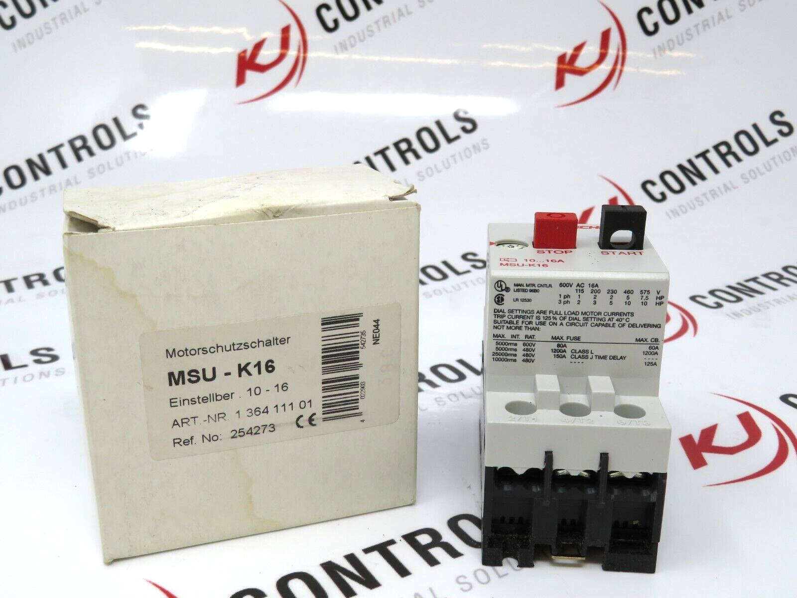 Asea Brown Boveri MSU-K16 Motor Starter 600V 16A 50/60Hz