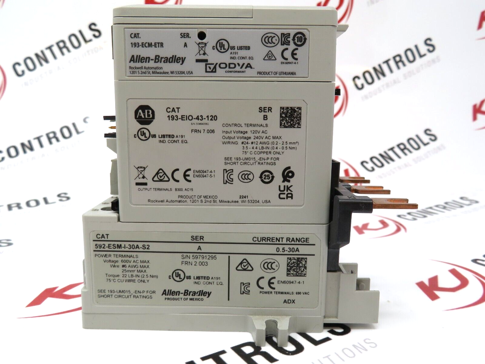 Allen-Bradley 193-ECM-ETR/193-EIO-43-120/592-ESM-I-30A-S2 Ethernet/IP Kit