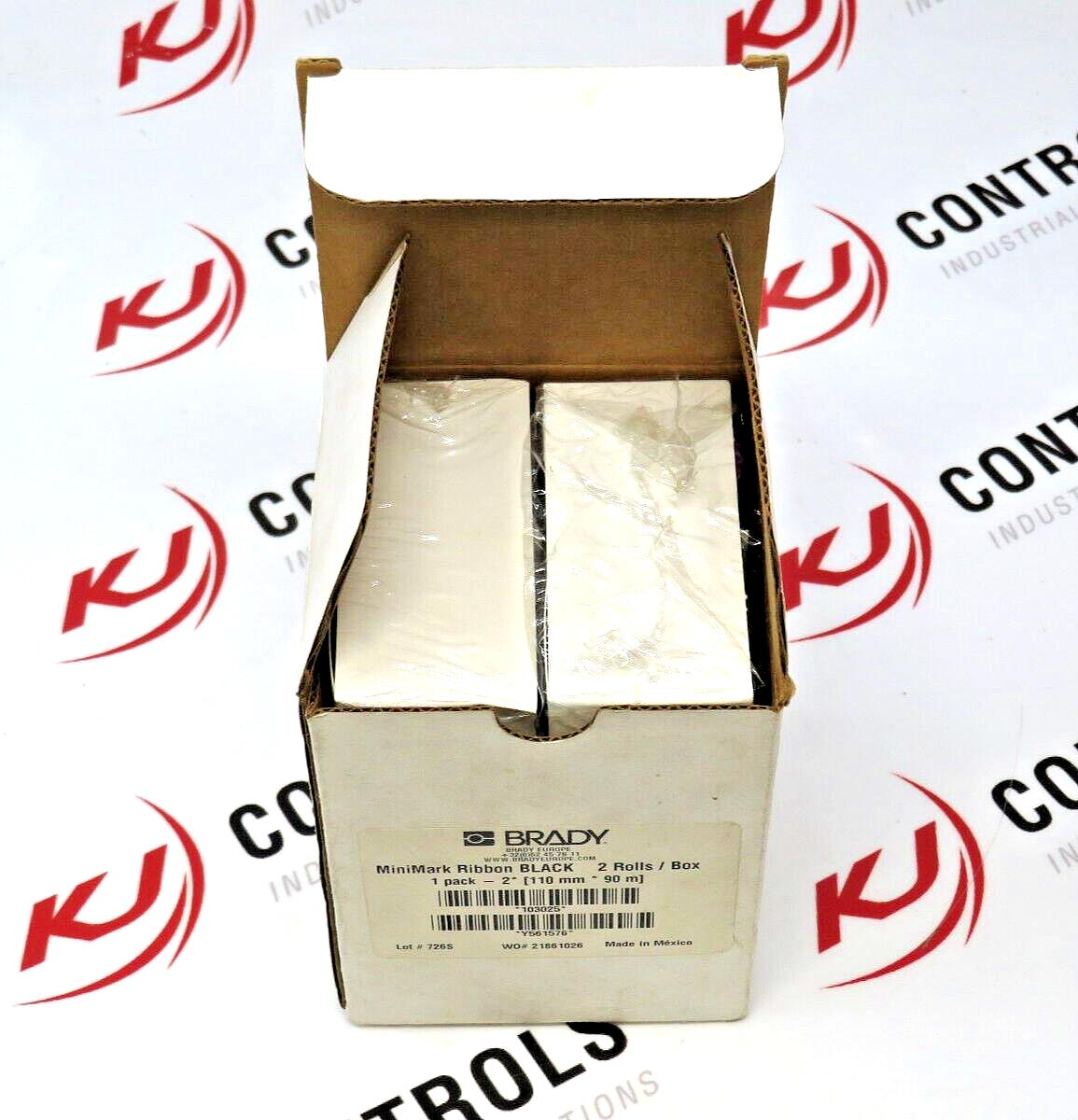 Brady 103025 MiniMark 110MM X 90M Black IND. Label Printer Ribbon (Pack of 2)