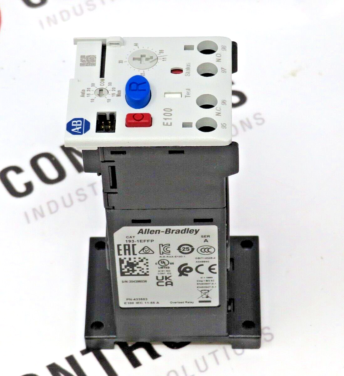 Allen-Bradley 193-1EFFP Electronic Overload Relay 11-55A Trip Class 10/15/20/30