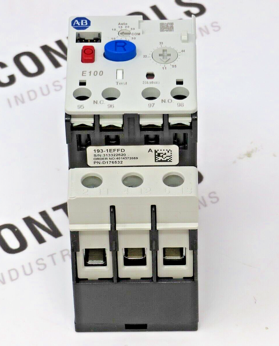 Allen-Bradley 193-1EFFD Electronic Overload Relay 11-55A Trip Class 10/15/20/30