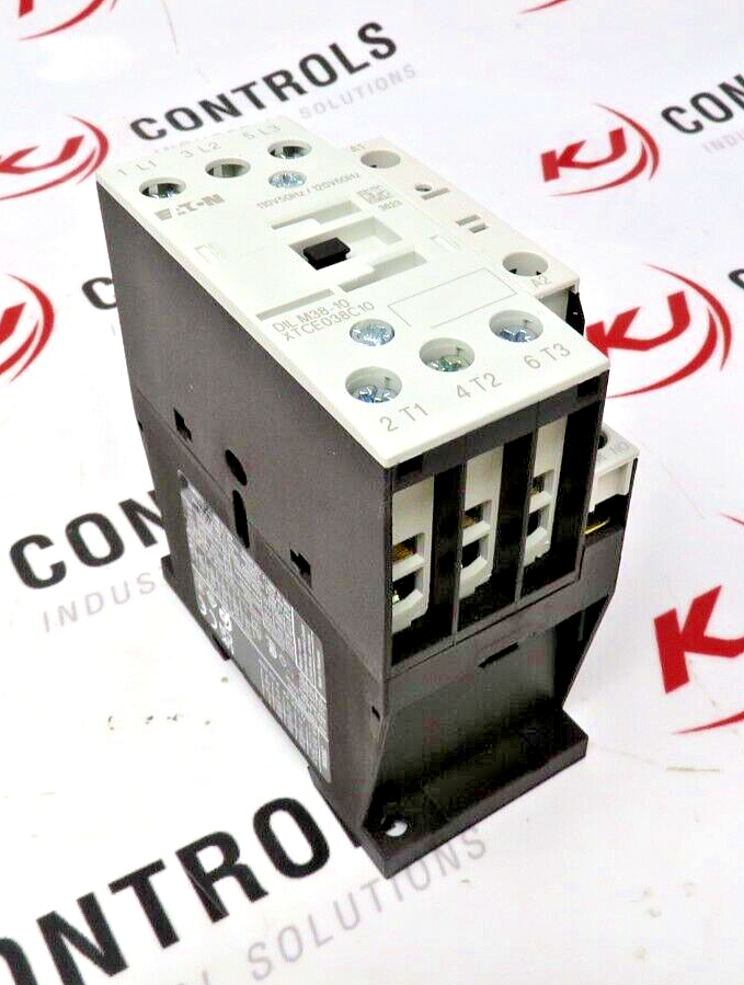 Eaton XTCE038C10A 3-Pole Contactor, 38A, 120V AC Coil, 1NO Auxiliary Contact