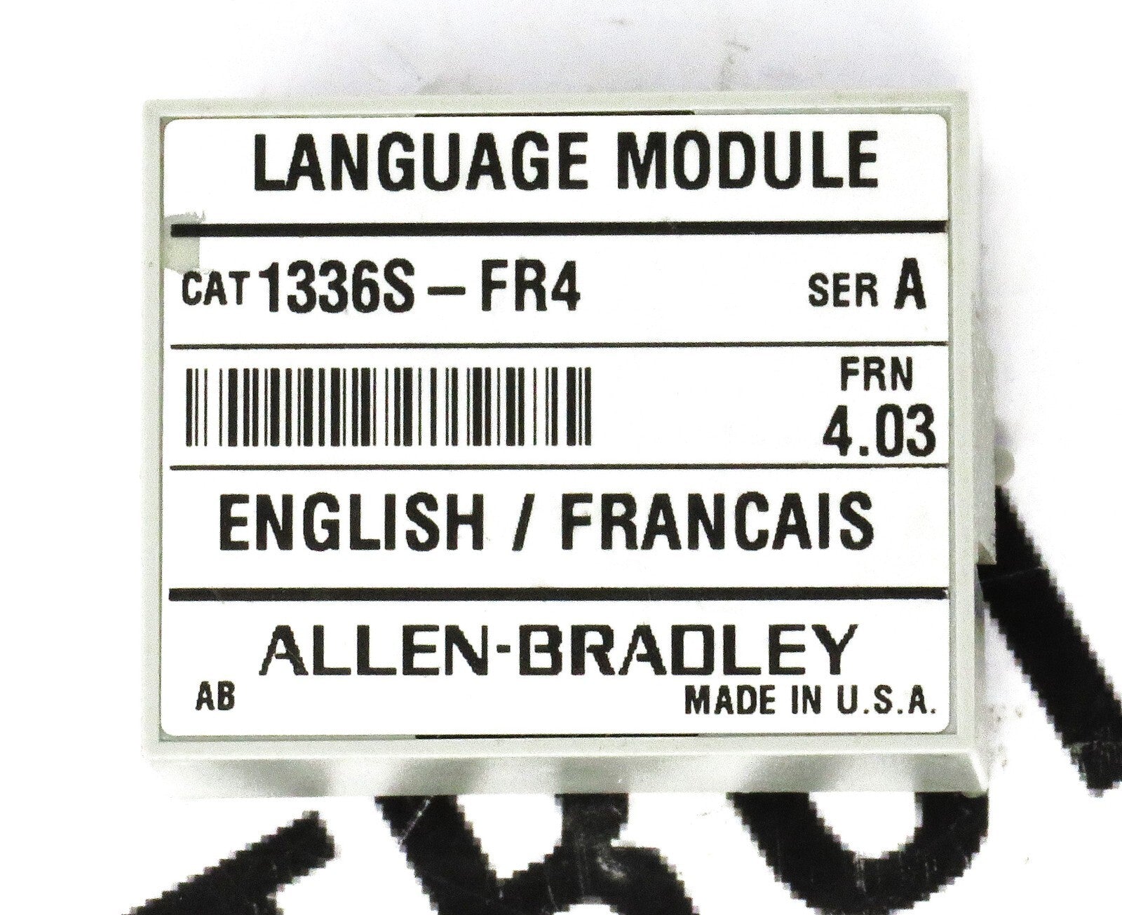 Allen-Bradley 1336S-FR4 Language Module English/French FRN 4.03 Series A0