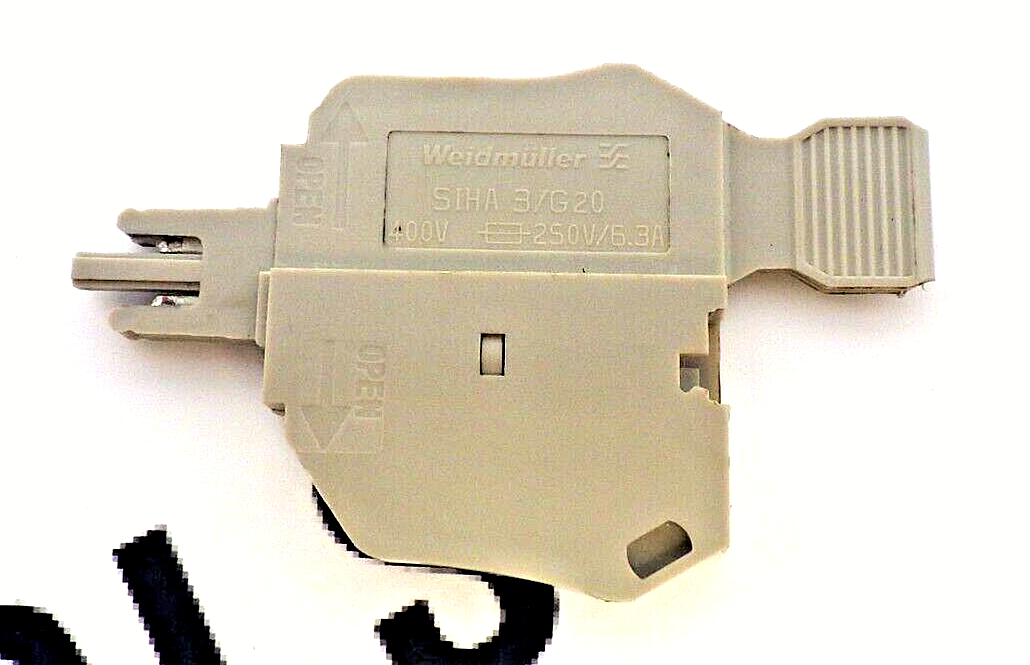 Weidmüller WTR 2.5 Test Disconnect Terminal & SIHA 3/G20 Fuse Holder, (Lot of 4)