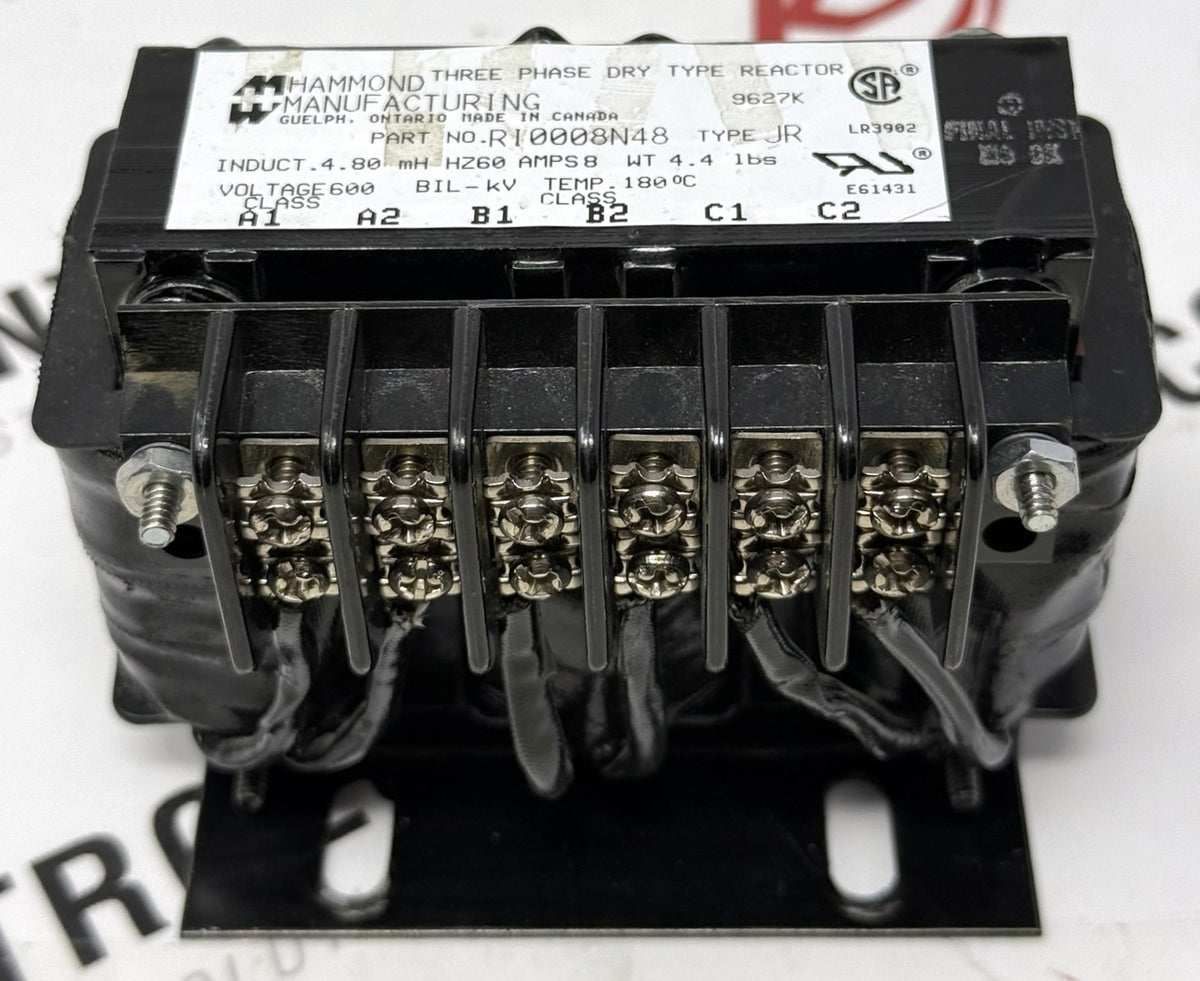 Hammond RI0008N48 3-Phase 600V 8A 4.80mH Line Reactor0