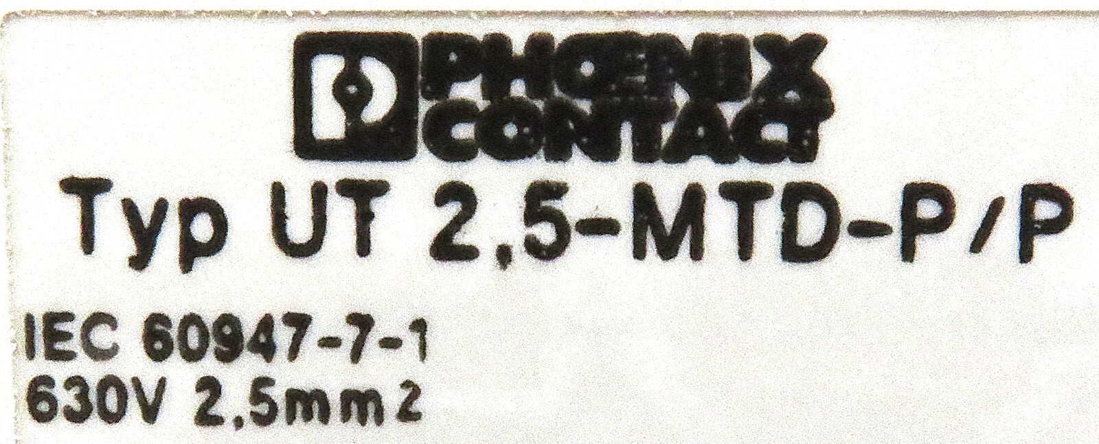 Phoenix Contact UT 2.5-MTD-P/P Terminal Block 630V 24A DIN Screw (Lot of10)3