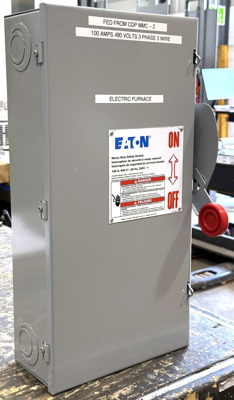 Eaton Cutler-Hammer 1HD363NF 3-Pole 600V 100A Non-Fusible Safety Switch1