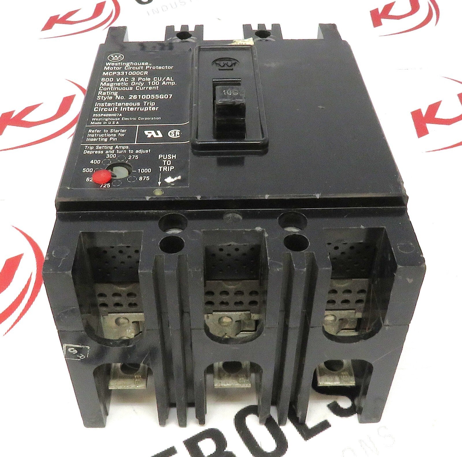 Eaton Westinghouse MCP331000CR 100A 3P 600V Motor Circuit Protector Breaker1