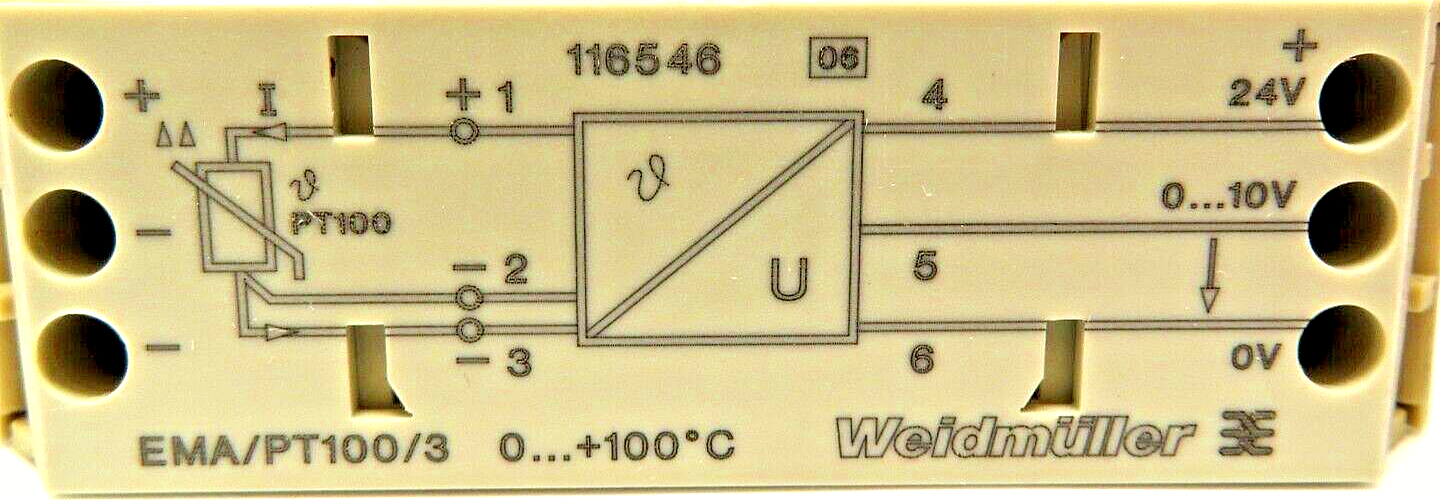 Weidmüller EMA/PT100/3 116546 Temperature Transducer