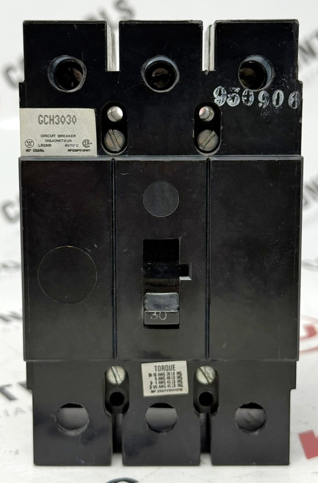 Westinghouse GCH3030 3-Pole 30A Molded Case Circuit Breaker 600Y/347V0