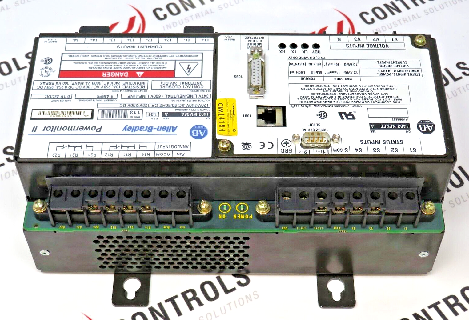 Allen-Bradley 1403-MM05A Powermonitor II Display/1403-NENE Communication Module