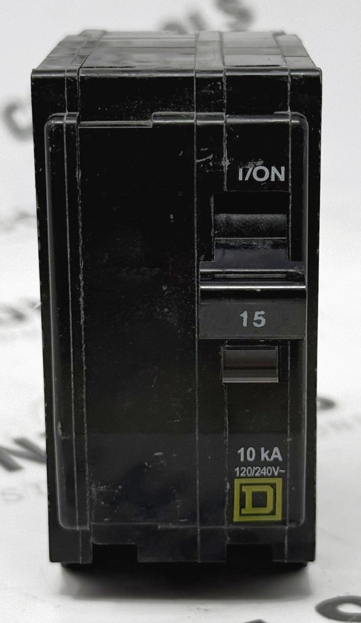 Square D QO215 2-Pole 15A 120/240VAC Plug-In Circuit Breaker0