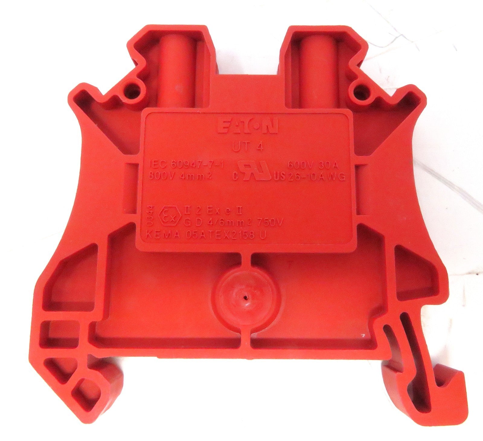 Eaton UT4RD Terminal Blocks Red 800V 30A 4mm² 26-10AWG DIN Rail (Lot of 4)2