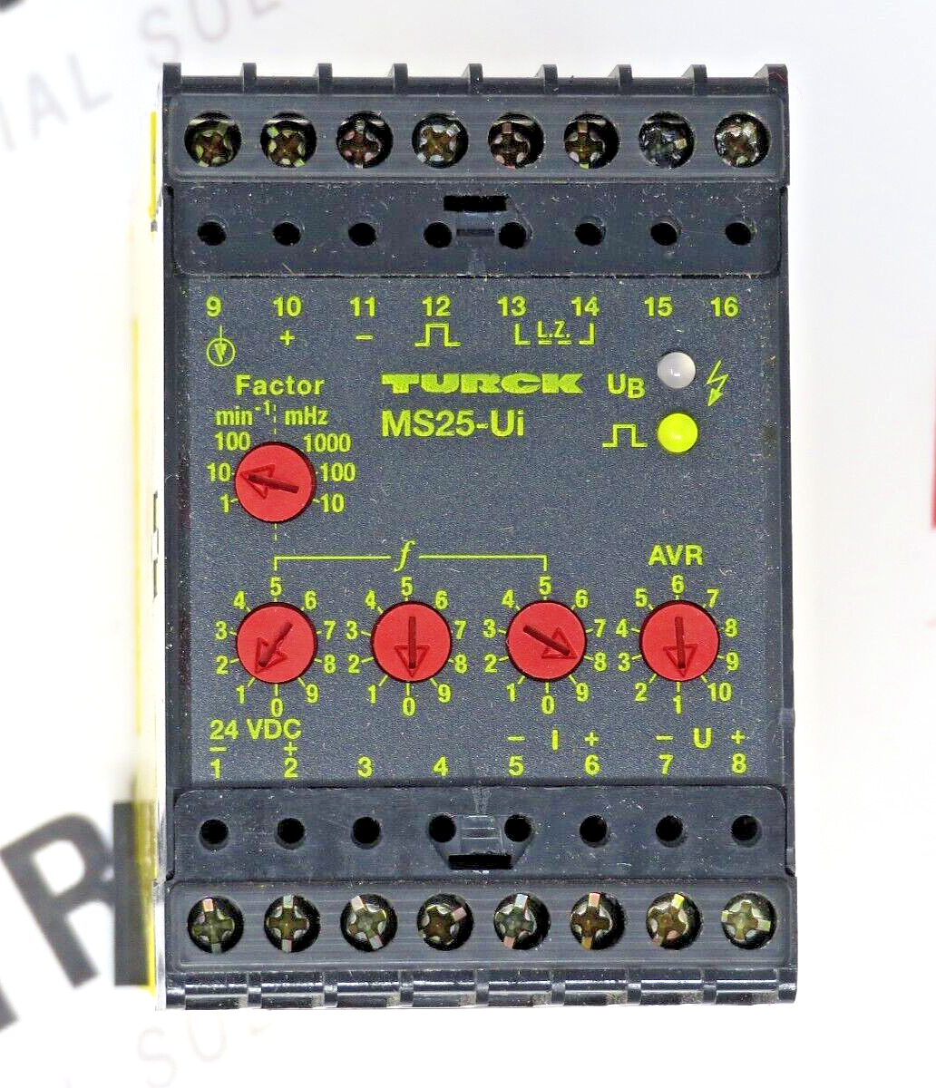 TURCK MS25-UI/24VDC Multi-Safe 1-Channel Rotational Speed Monitor