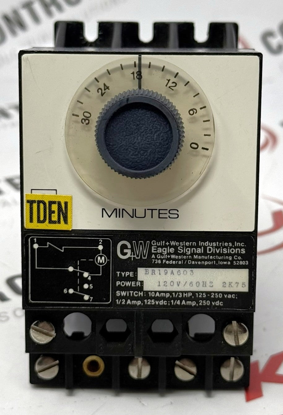 Gulf+Western BR19A603 30 Min Electric Reset Timer 120VAC0