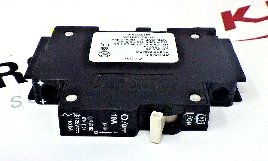 CBI QY-1-13-DM-U2-10 QY Series 10A 80V DC Circuit Breaker, 1-Pole, 10 kA