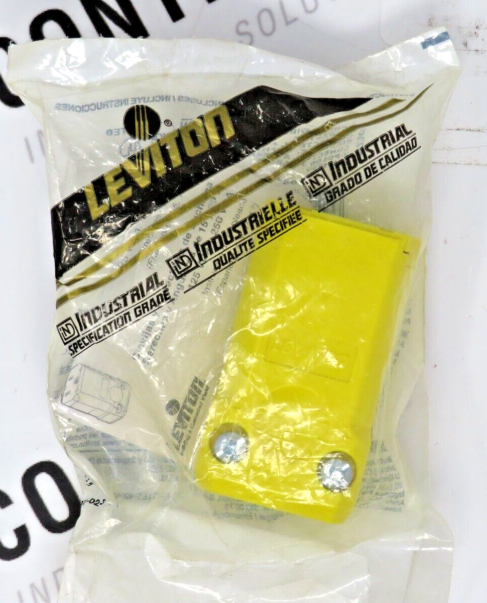 Leviton 5259-VY 15 Amp, 125 Volt, Connector, Straight Blade, Industrial Grade