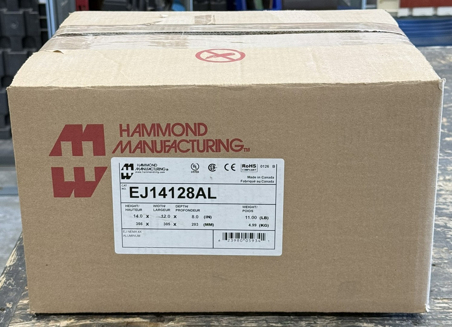 Hammond EJ14128AL Type 4X Aluminum Junction Box0