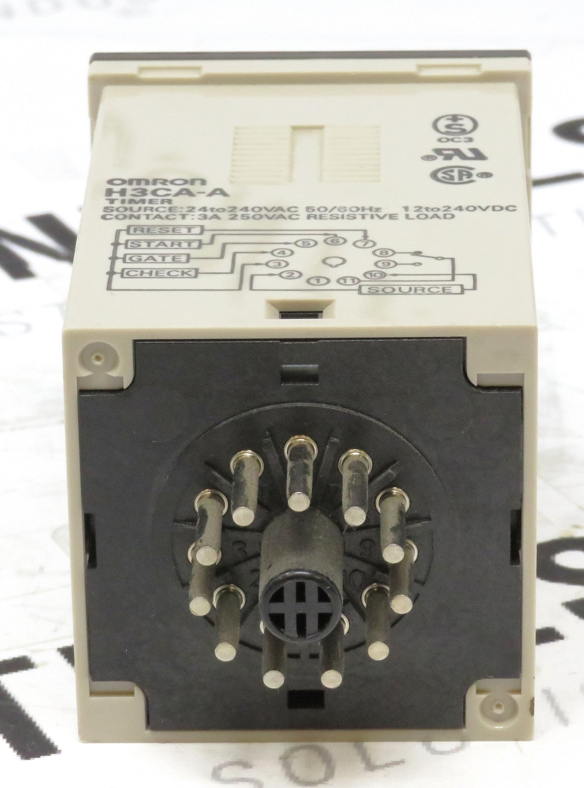 Omron H3CA-A Digital Timer 11-Pin 24-240VAC/VDC SPDT Socket Mount3