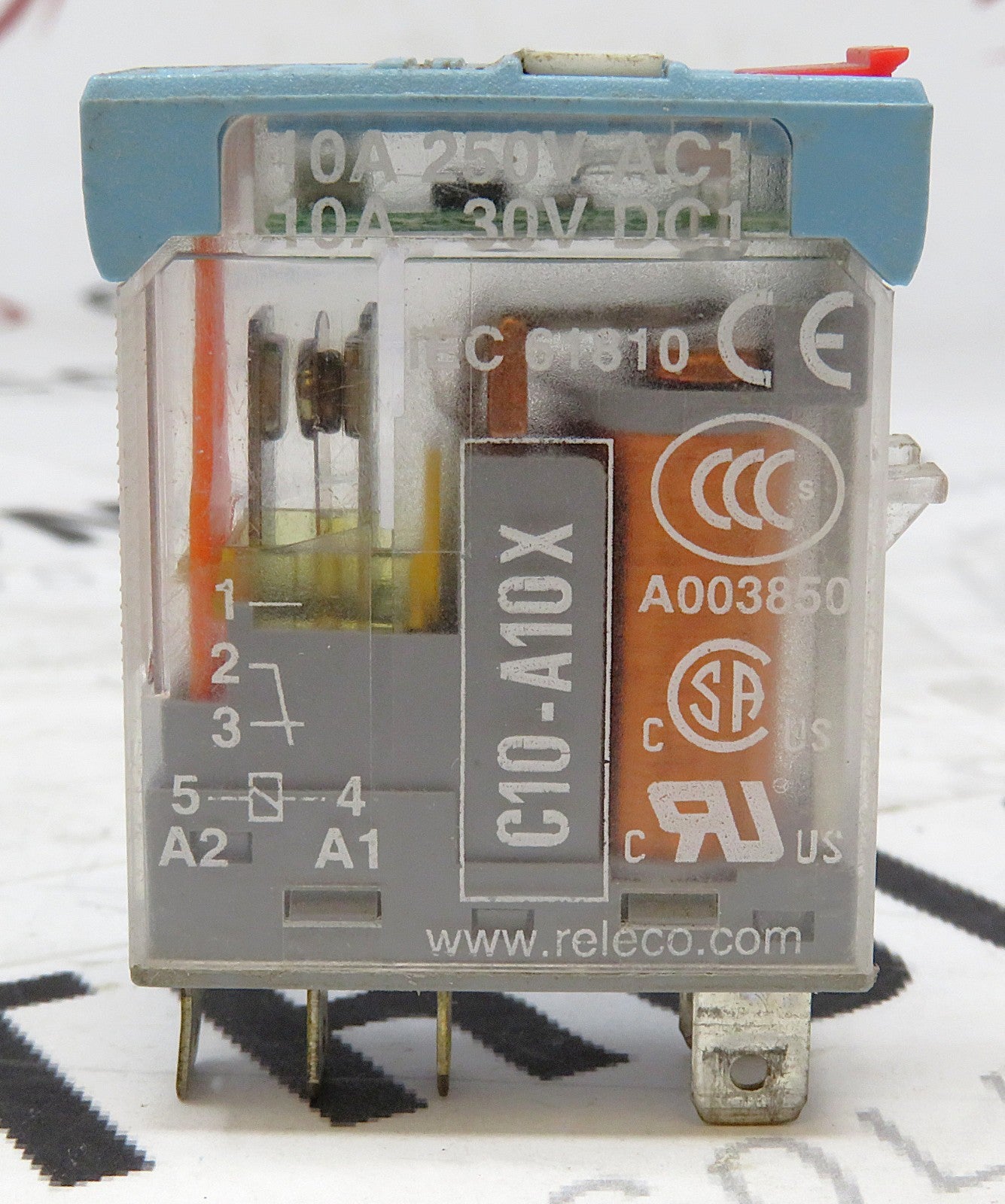 Releco C10-A10X/120VAC Interface Relay 10A 1CO 5-Pin 120VAC LED0