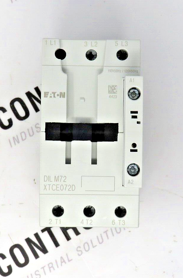 Eaton XTCE072D00A 3-Pole Contactor, 72A, 110-120V AC Coil, D-Frame, 50/60Hz