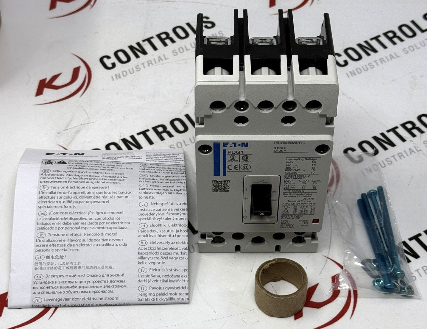 Eaton PDG13C0020TFFJ Power Defense 3-Pole 20A 600V Molded Case Circuit Breaker2