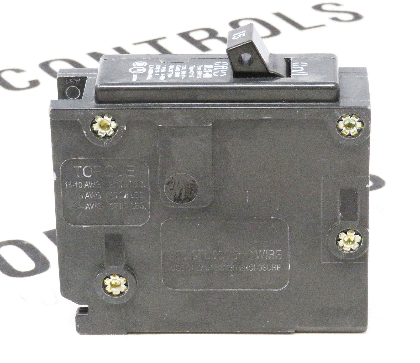 Eaton Cutler-Hammer BR115 1-Pole 15A 120/240V Plug-On Circuit Breaker2