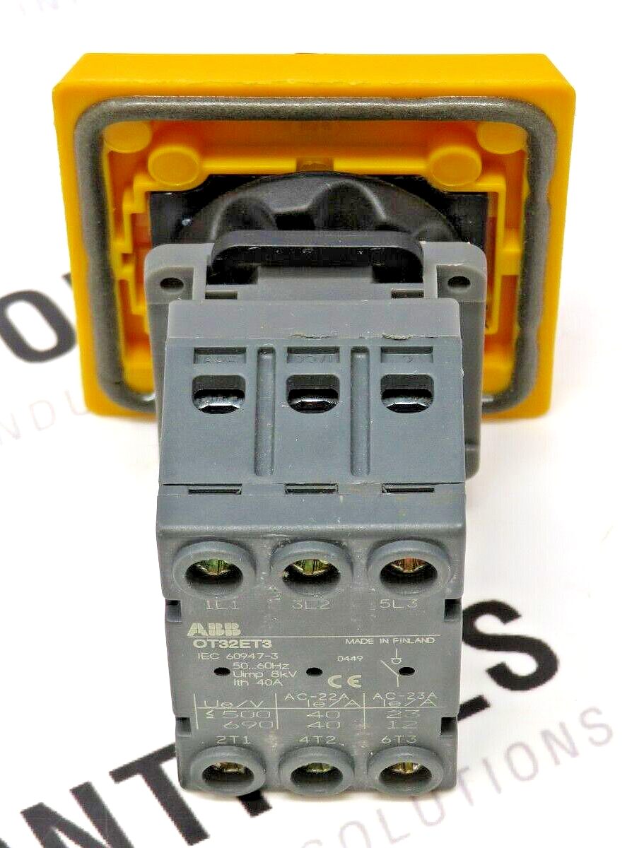 ABB-Asea Brown Boveri OT32ET3SY 3-Pole 32A 690V Door Mounted Switch Disconnector