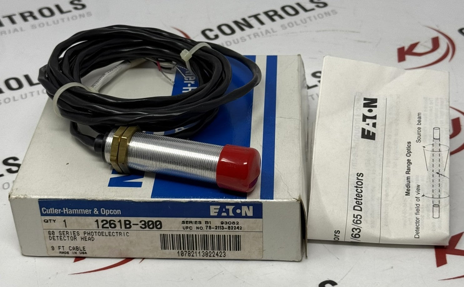 Eaton Cutler-Hammer Opcon 1261B-100 Photoelectric Detector 9ft1