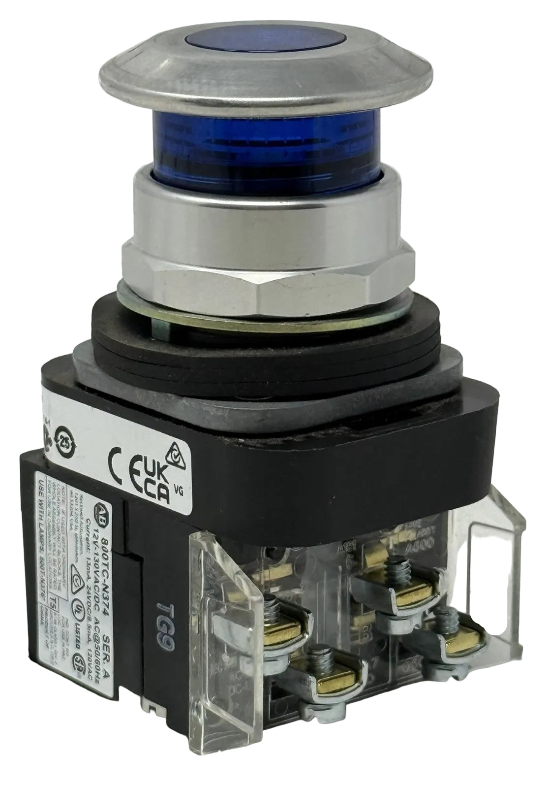 Allen-Bradley 800T-FXNQH2BA7 30mm Blue LED Push-Pull Pushbutton2