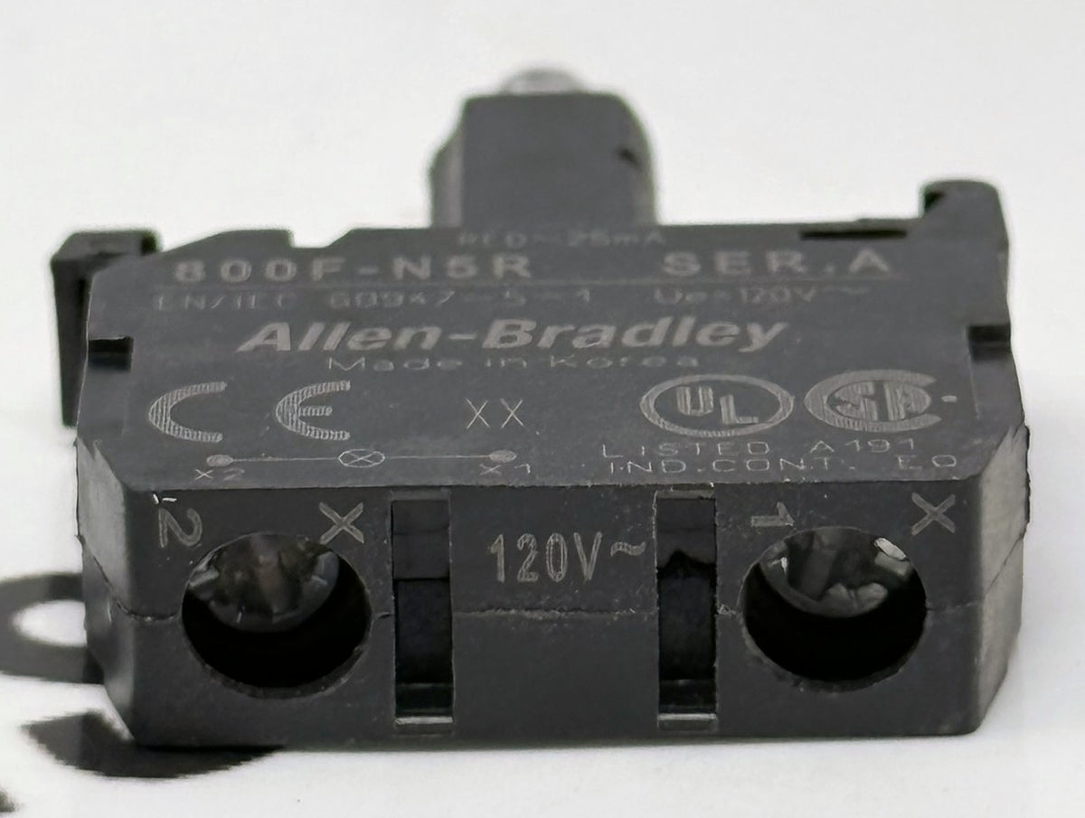Allen-Bradley 800F-N5R 22.5mm Red LED Module 120VAC2