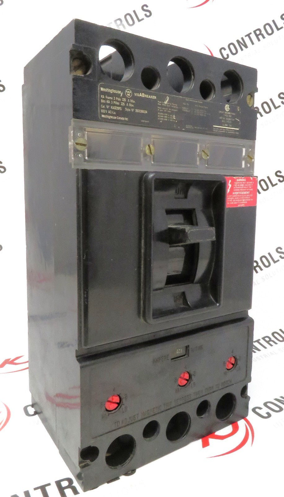 Eaton Westinghouse KA3225FS 2602086G04 225A 3P 600V VisABreaker Circuit Breaker2