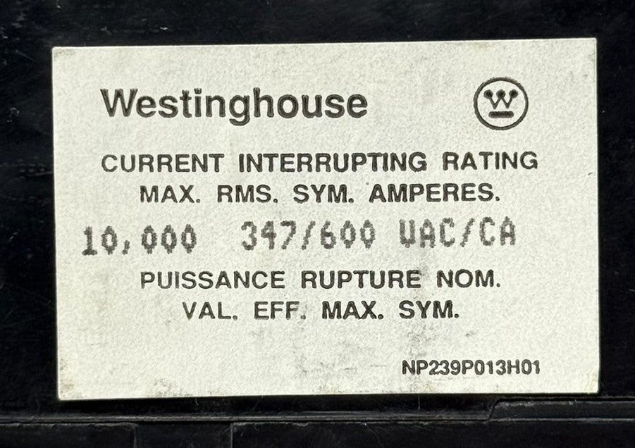 Westinghouse GCH3060 3-Pole 60A Molded Case Circuit Breaker 600Y/347V5