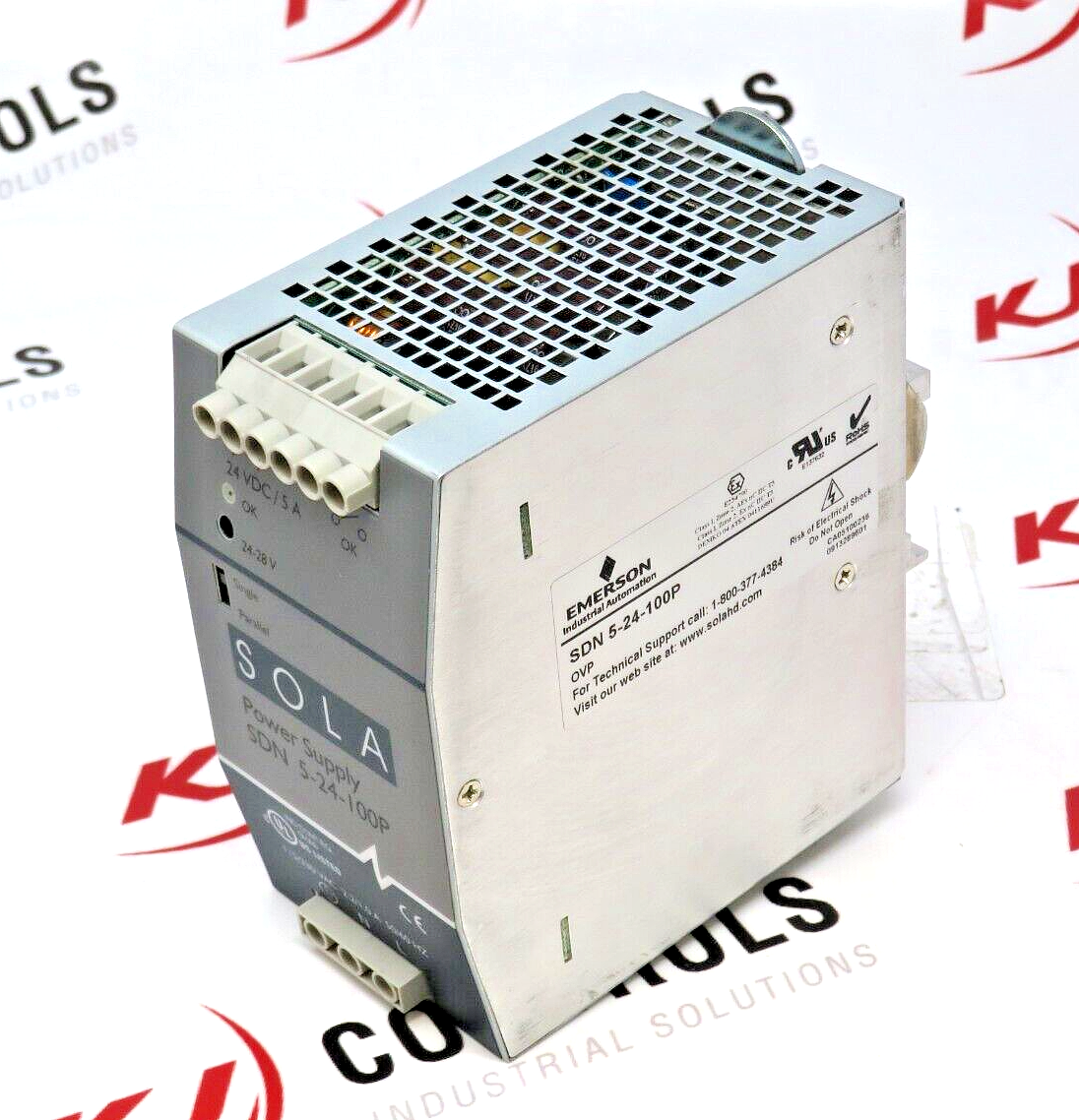 Emerson Sola SDN 5-24-100P 24VDC 5A DIN Power Supply