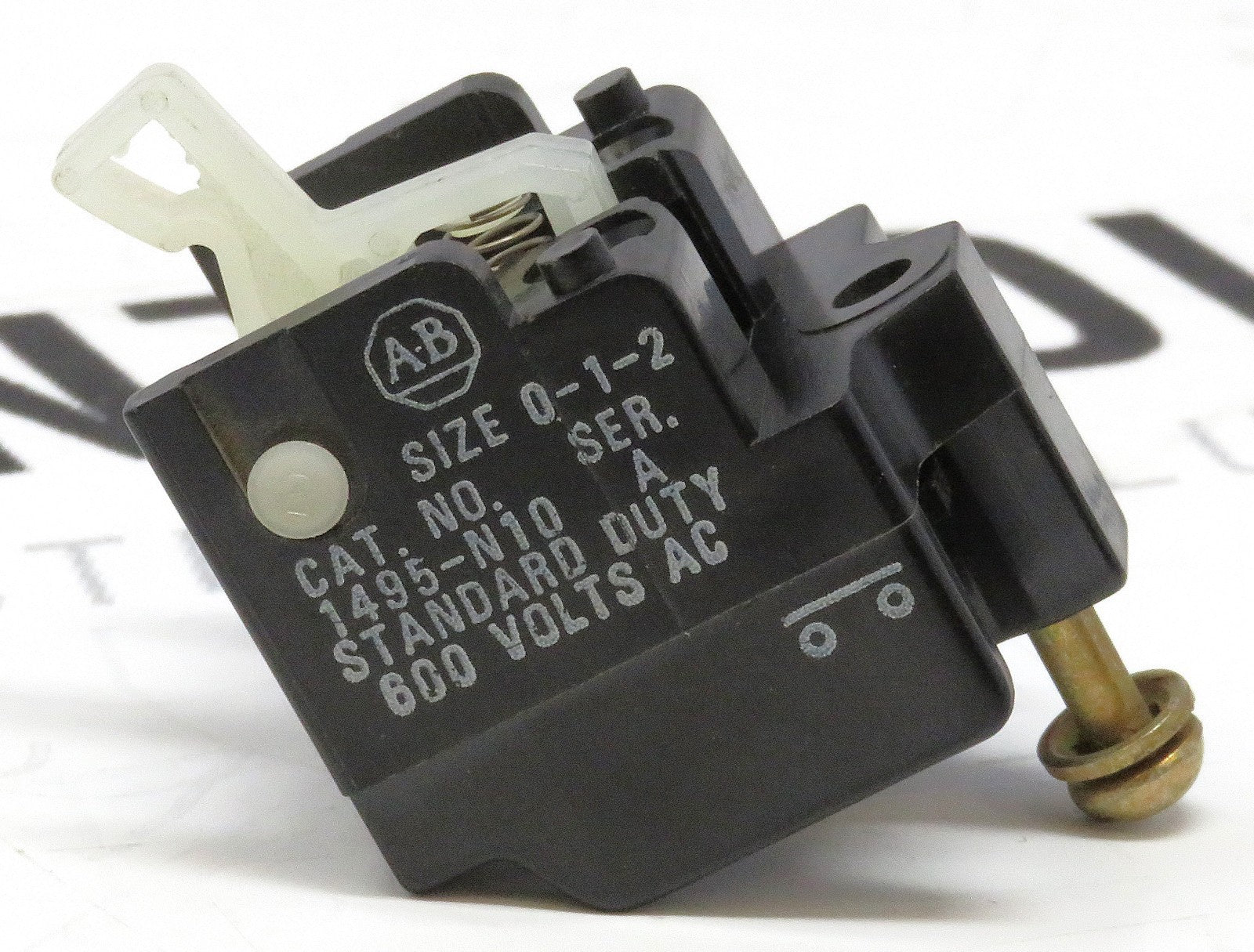 Allen-Bradley 1495-N10 Auxiliary Contact Std Duty 600VAC Size 0-1-20