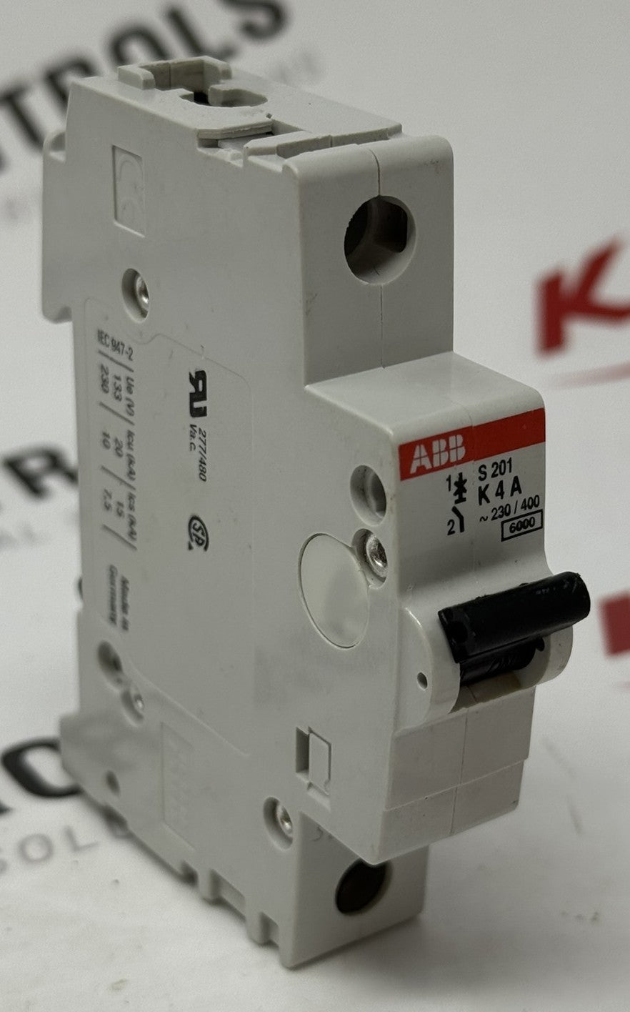 ABB S201-K4A 1-Pole Miniature Circuit Breaker 4A0