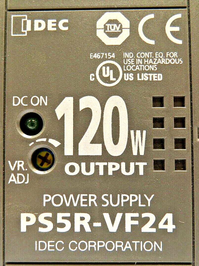 IDEC PS5R-VF24 24V Output 120W 5A Power Supply (No Factory Packaging)