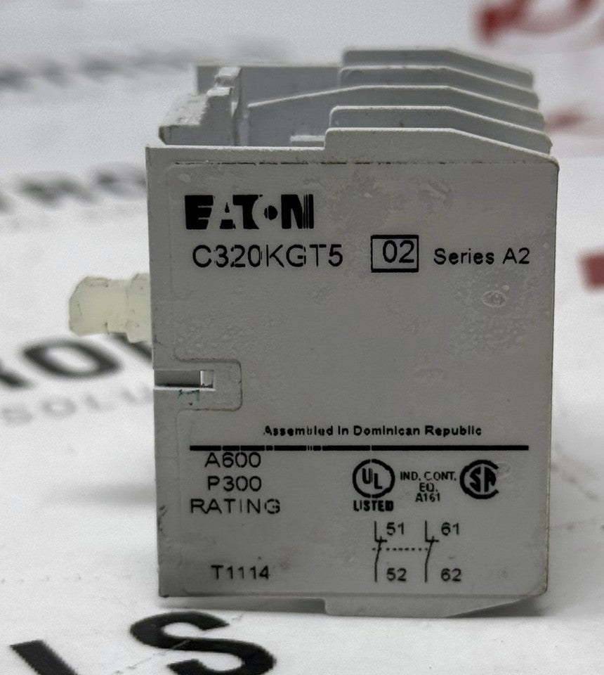 Cutler-Hammer C320KGT5 Top Aux Contact 10A 600VAC0