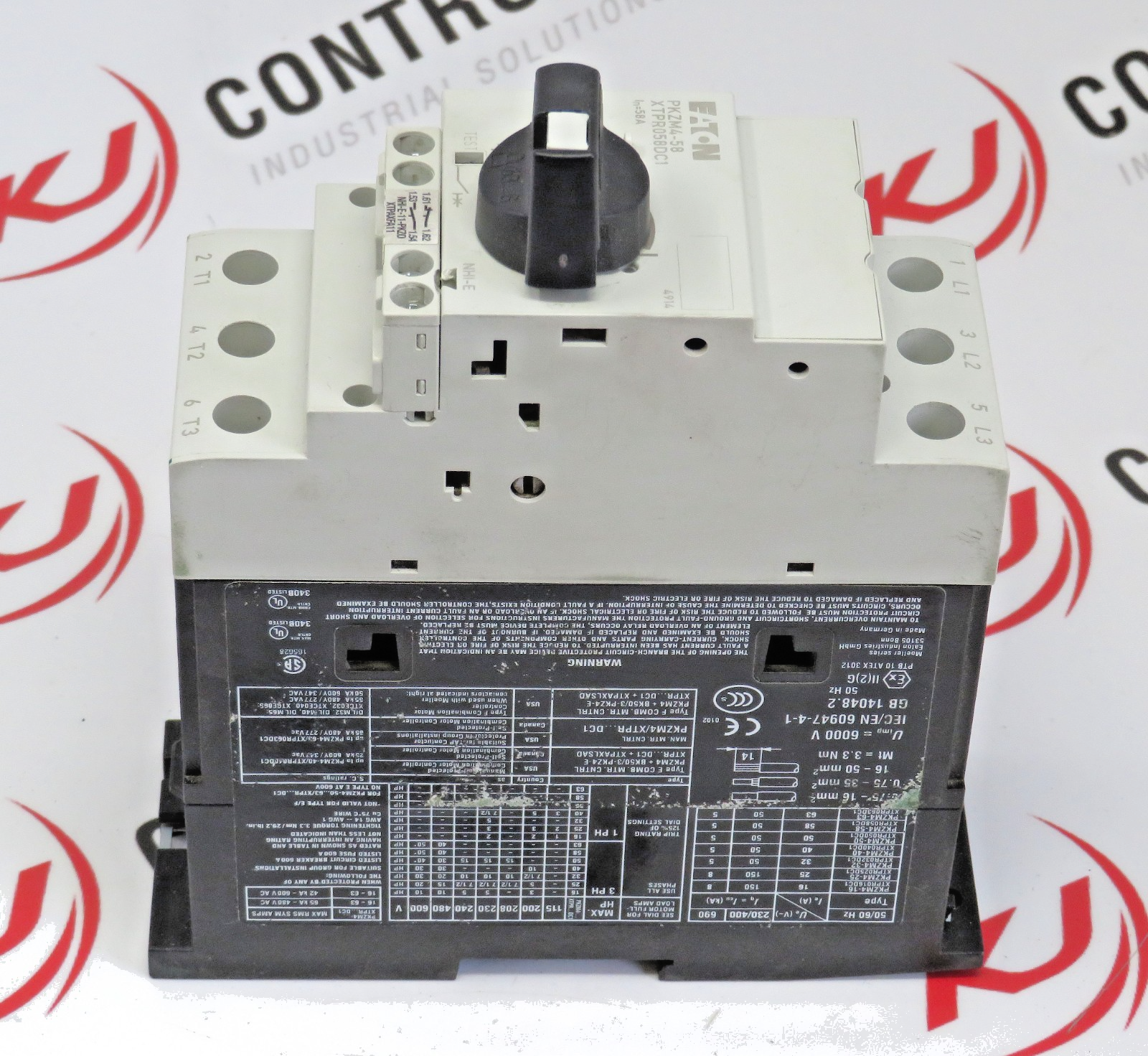 Eaton XTPR058DC1 Rotary Control Manual Motor Starter0