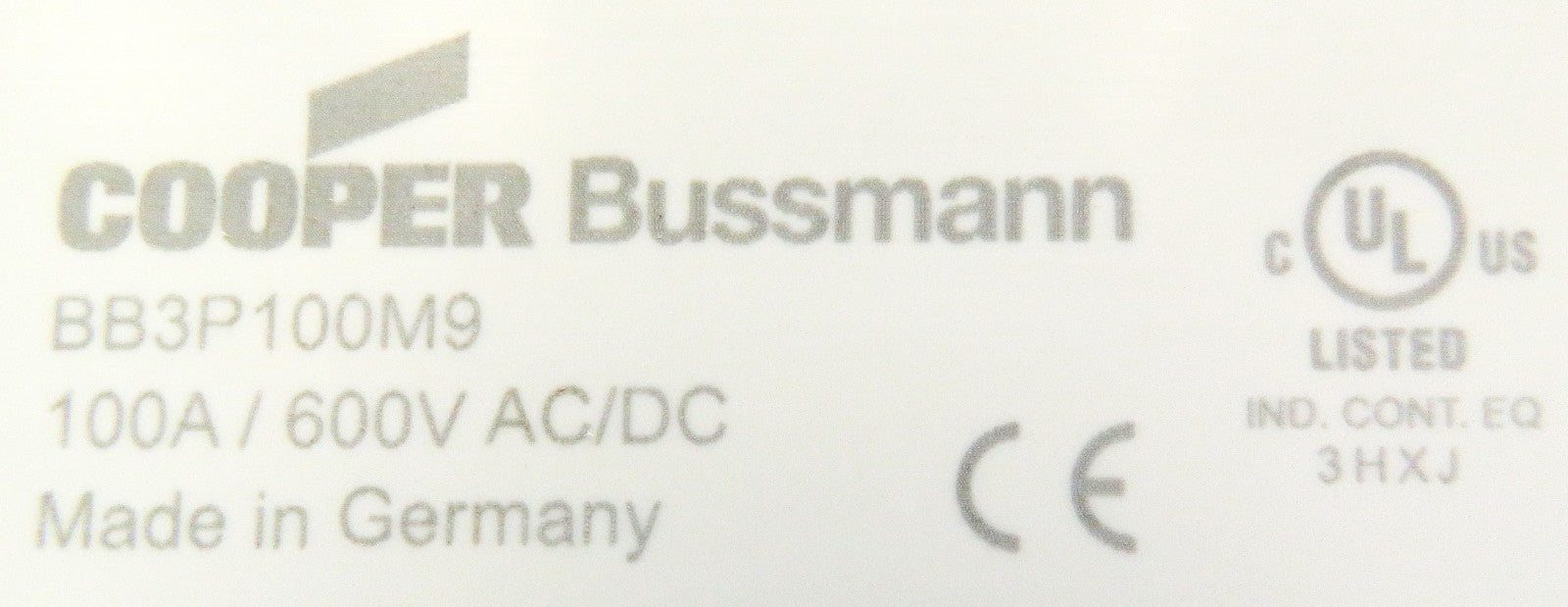 Eaton Cooper Bussmann BB3P100M9 100A 600V 3-Phase Busbar 9-Pin3