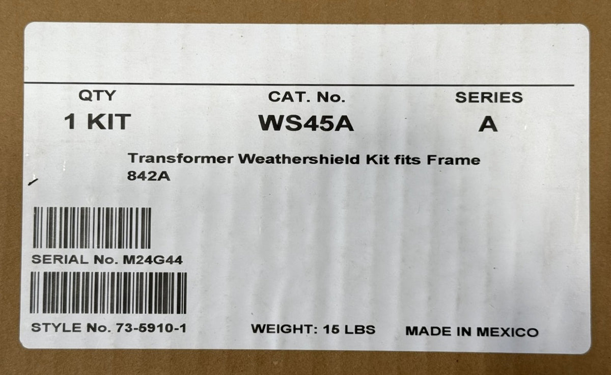 Eaton WS45A Transformer Weathershield Kit   Fits FR842A Frame2