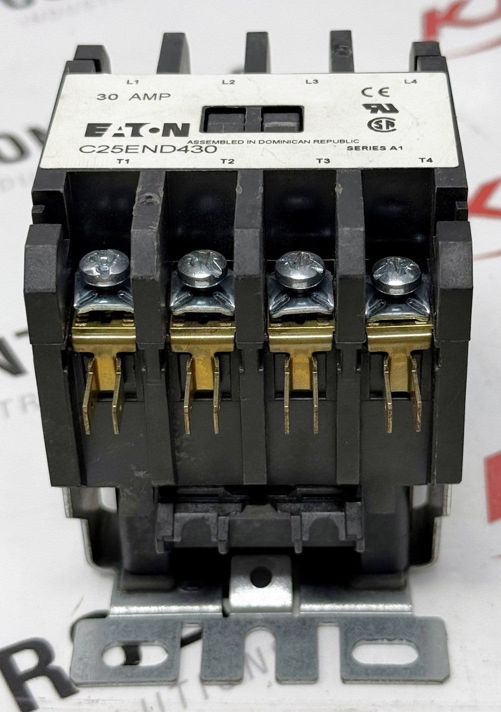 Eaton C25END430 4-Pole 30A Definite Purpose Contactor 120VAC Coil0