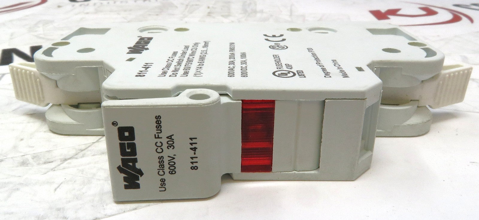 WAGO 811-411 Class CC Fuse Holder 600V 30A 1-Pole DIN Rail with Fuse Indicator1