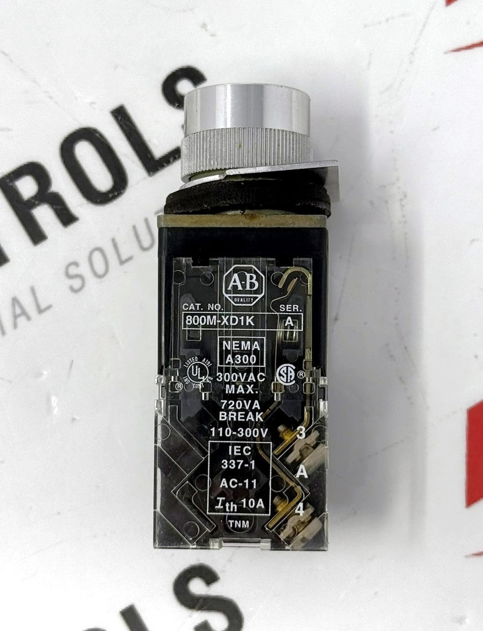 Allen-Bradley 800MR-A1 22.5mm Green Flush Momentary Pushbutton Operator2