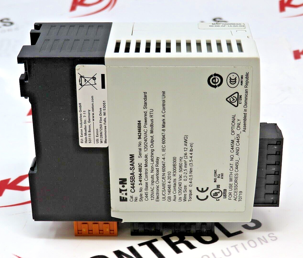 Eaton Power Xpert C445BA-SANM Intelligent Motor Management Relay