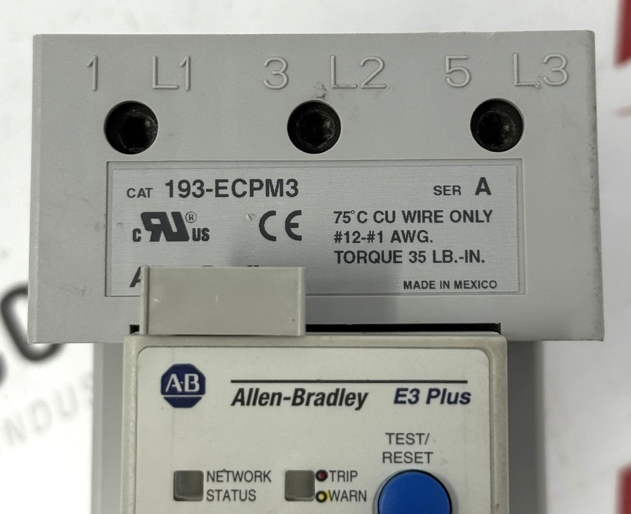Allen-Bradley 193-EC2EE E3 Plus 18-90A Electronic Overload Relay w/ 193-ECPM35