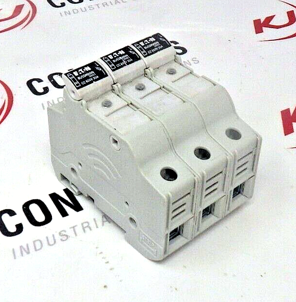 Eaton Bussmann CHCC3DIU 3-Pole 30A 600V Class CC Modular Fuse Holder DIN Rail
